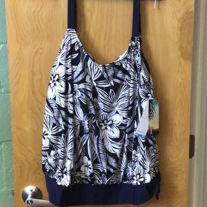 👙BEACH HOUSE Women’s 20W swim top blouson tankini NWT👙